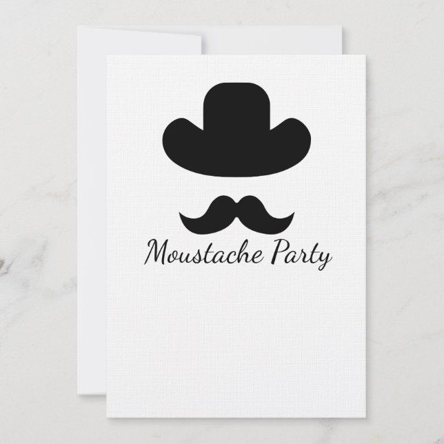 Carte Moustache et casquette (Devant)