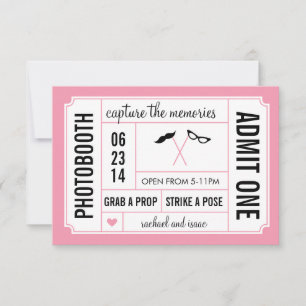 Carte Moustache et verres Props Photo-ooooth Billet