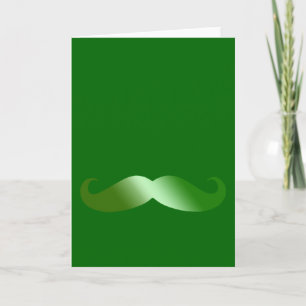 Carte Moustache verte irlandaise