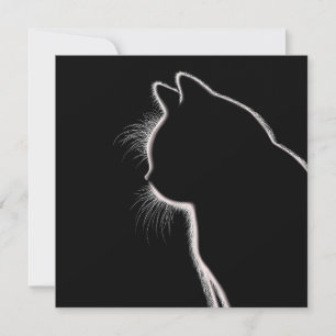 Carte Moustaches dans le noir   Silhouette de moustache 