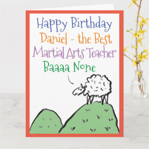 Carte Mouton Design Joyeux Anniversaire Martial Arts Ens