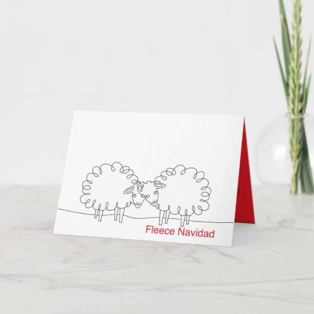 Carte Moutons de Noël (Devant)