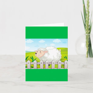 Carte Moutons souriants dans un paysage ensoleillé de ca