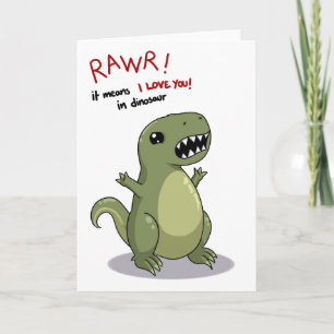 Carte Moyens de Rawr je t'aime dans le dinosaure