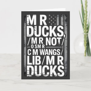 Carte MR Ducks Blague Phonétique Drôle Drapeau Américain