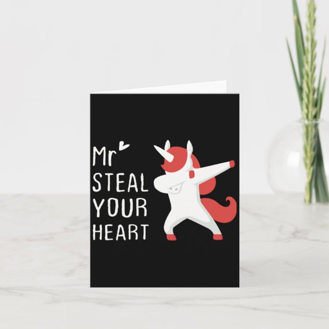 Carte Mr Steal Your Heart Valentines Day V Day Boys Unic (Devant)