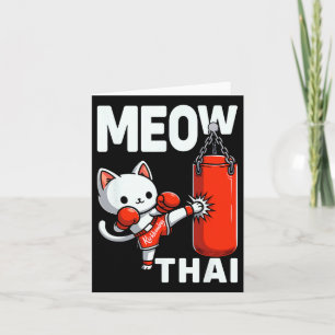 Carte Muay Thai Chat Boxe Martial Arts Fighter Sport Cu