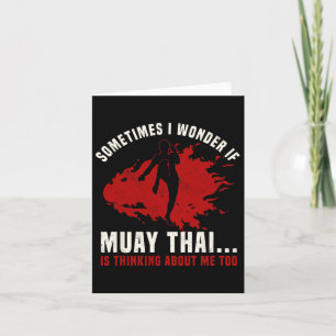 Carte Muay Thai Enseignant de boxe Kickboxing Arts Marti