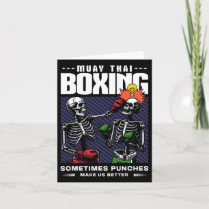 Carte Muay Thai Fighter Mixed martial art Vintage Funny