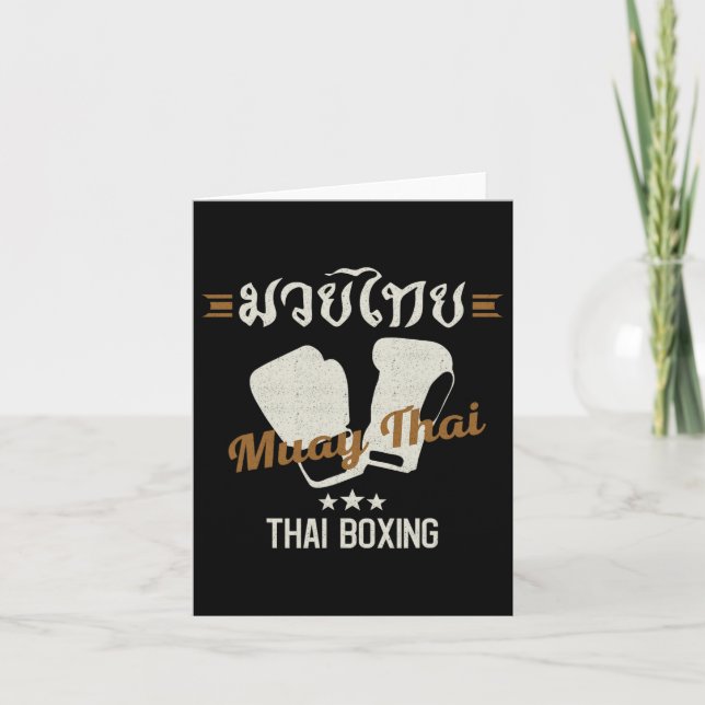 Carte Muay Thai Martial Arts Thai Boxe Entraîneur Lover  (Devant)