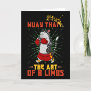 Carte Muay Thai Thaïlande Poing Anneau Genou Technique d