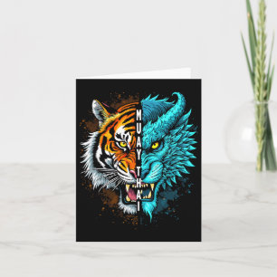 Carte Muay Thai Tiger Dragon Fusion Art