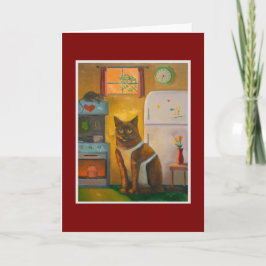 Carte Muffin de cuisson de chats dans la cuisine du chal