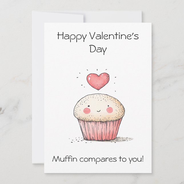 Carte Muffin vous compare ! – Une Saint-Valentin adorabl (Devant)