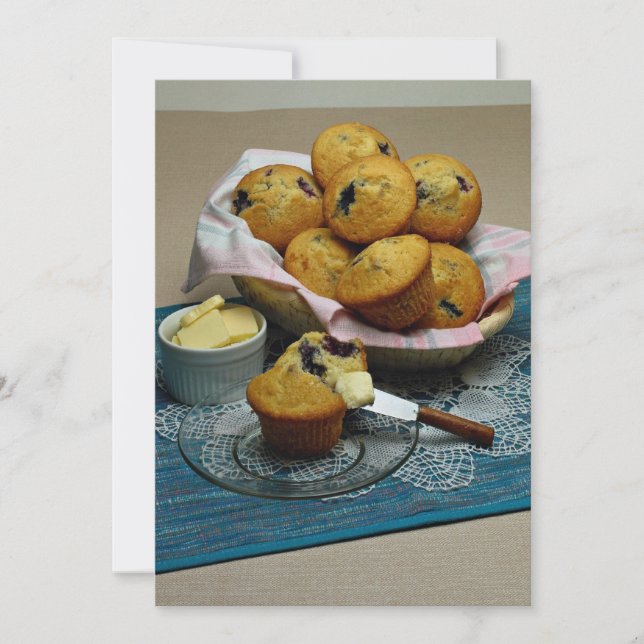 Carte muffins bleuets (Devant)