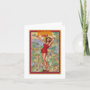 Carte Mujer Havana : Cubano vintage La Habana Tarjeta