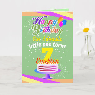 Carte Multi Color Editable Unisex Joyeux anniversaire