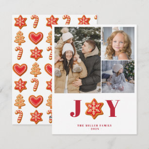 Carte multicadre de vacances Joie avec biscuits au
