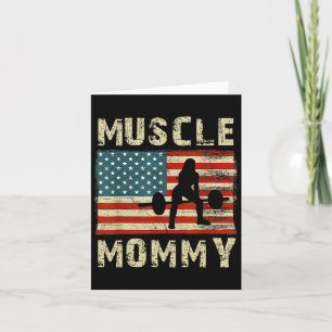 Carte Muscle maman femme Bodybuilding Bodybuilder Peser