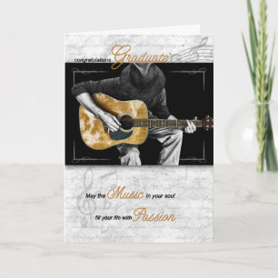 Carte Music Graduate Congratulations Guitarist
