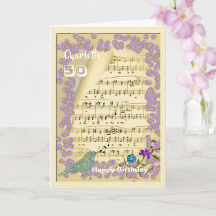 Carte Music Themed Happy Birthday Personalized