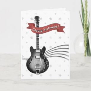 Carte Musicien de guitare cool Rockstar Rock & Roll Anni