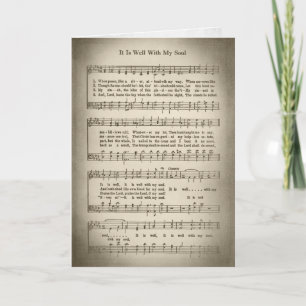 Carte musique ancienne hymne pour la sympathie