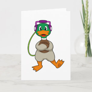 Carte Musique Casque Canard