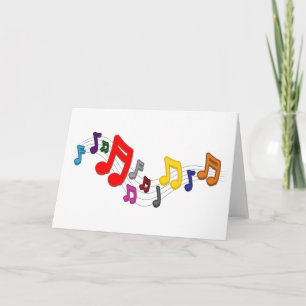 Carte Musique colorée, poutres. L'amour de la musique.