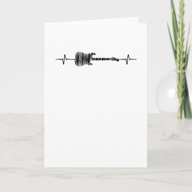 Carte Musique d'art du coeur de guitare électrique (Devant)