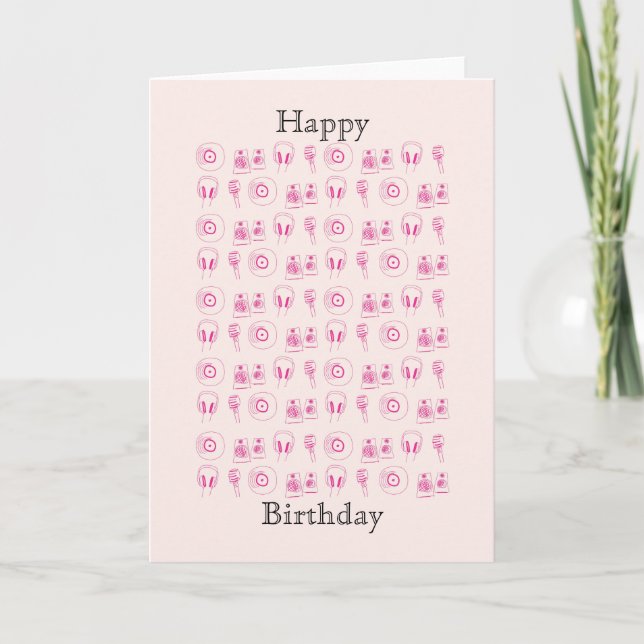 Carte Musique Happy Birthday Card (Devant)