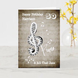 Carte Musique Thème Joyeux Anniversaire Personnalisé