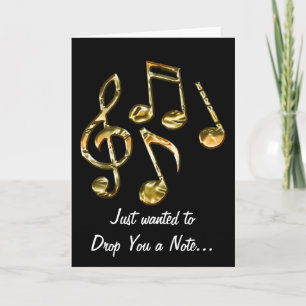 Carte MUSIQUE Thème Witty Note Card