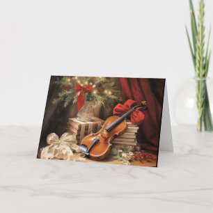 Carte Musique violon de Noël