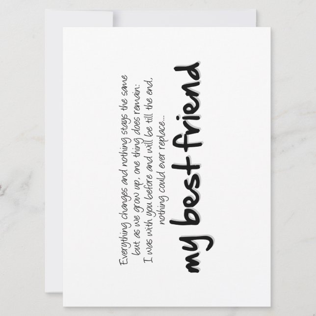 Carte My best friend (Devant)