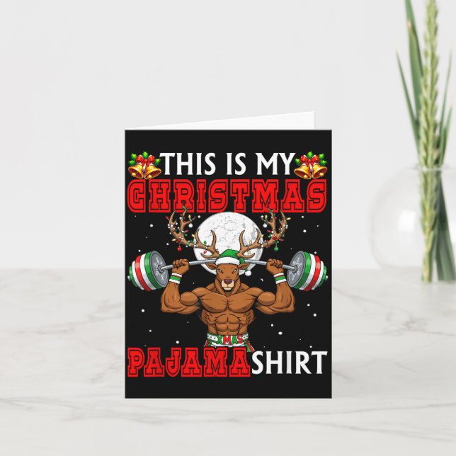 Carte My Christmas Pajama Shirt Reindeer Muscle Weightli (Devant)