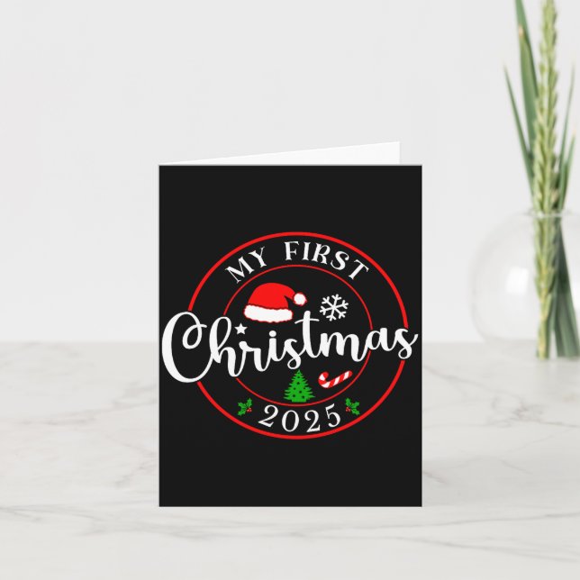 Carte My First Christmas 2025 1st Christmas Family Match (Devant)