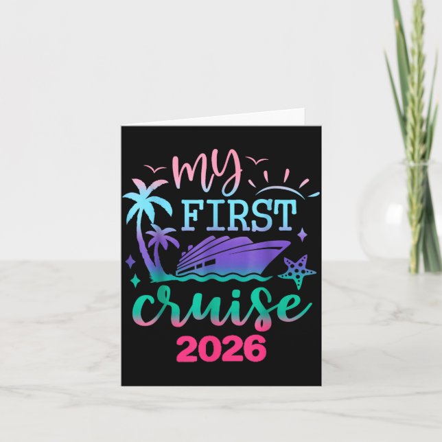 Carte My First Cruise 2026 Family Vacation Trip Ship Mat (Devant)
