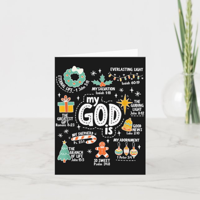 Carte My God Is Christmas Jesus Is The Reason Faith Chri (Devant)