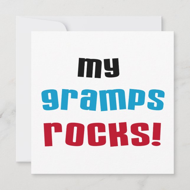 Carte My Gramps Rocks T-shirts et cadeaux (Devant)