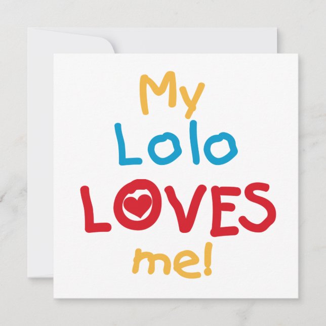 Carte My Lolo Loves Me T-shirts et cadeaux (Devant)