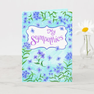 Carte My Sympathies – Soft Floral Comfort Design Aqua