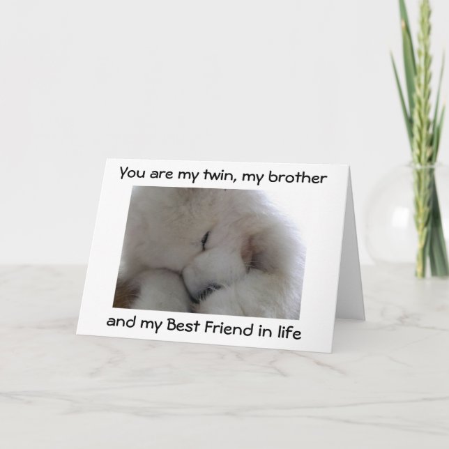 Carte MY TWIN BROTHER /BEST FRIEND On YOUR BIRTHDAY (Devant)