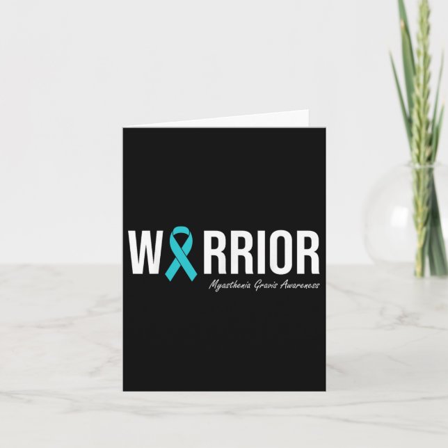 Carte Myasthenia Gravis Sensibilisation Ruban Turquoise (Devant)