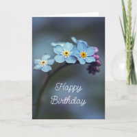 Myosotis élégants bleus Fleurs Joyeux Anniversaire