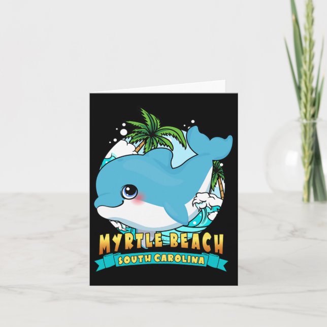 Carte Myrtle Beach Caroline du Sud Cute Ba (Devant)