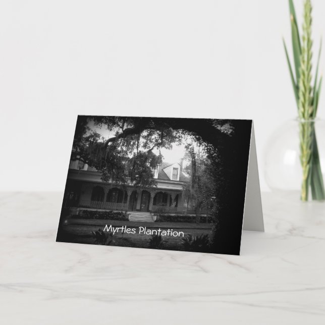 Carte Myrtles Plantation en noir et blanc (Devant)
