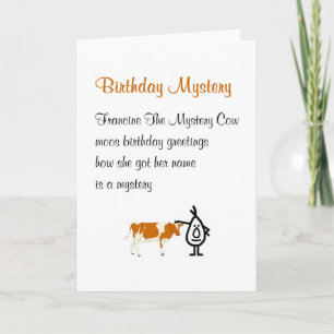 Carte Mystère d'anniversaire Un joyeux poème d'anniversa