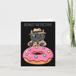 Carte Mystère féminin de beignet noir de détective de ch