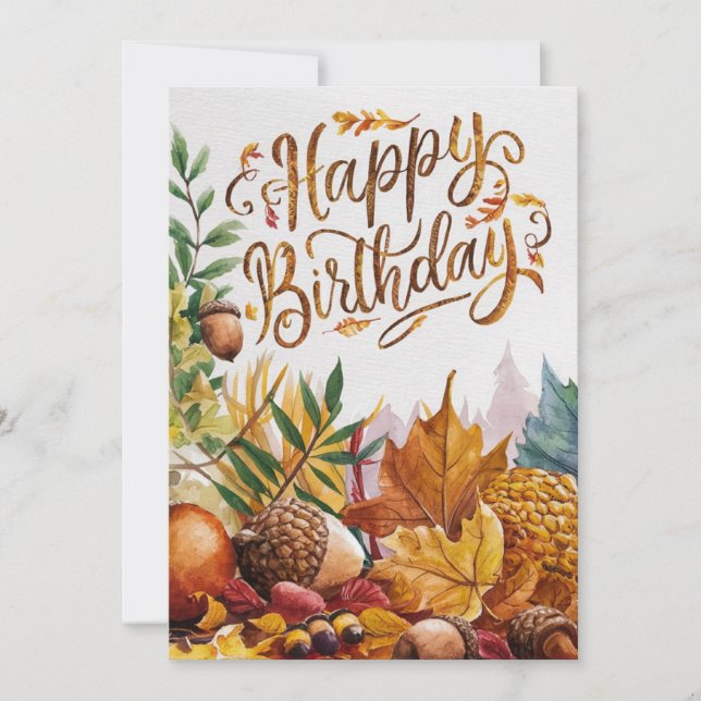 Carte Mystical Cute Woodland Automne automne heureux Ann (Devant)